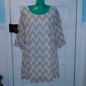 Miss Day Chevron dress medium